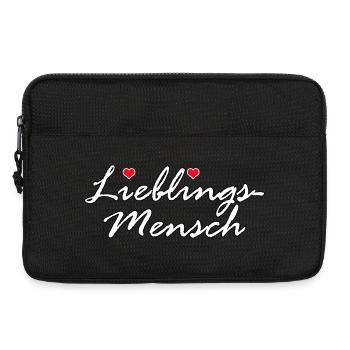 LIEBLINGSMENSCH LIEBE HERZ VALENTINSTAG GESCHENK - Laptoptasche 13" - Schwarz - Vorne