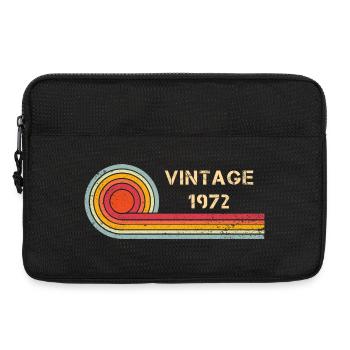 Vintage 1972 birthday retro design - Laptop bag 13" - black - Front