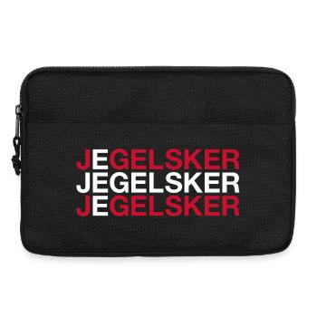 I LOVE DENMARK Denmark flag - Laptop bag 13" - black - Front