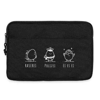 raserei polizei eieiei lustig Wortspiel Polizei Ei - Laptoptasche 13" - Schwarz - Vorne