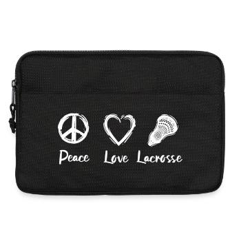 Peace Love Lacrosse - Laptop bag 13" - black - Front