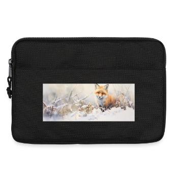 Fox Landscape Snow - Laptop bag 13" - black - Front