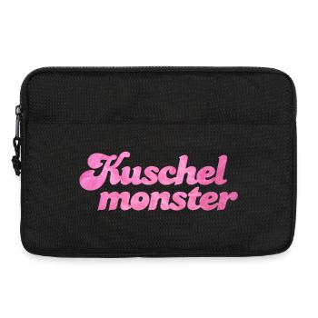 Kuschelmonster flauschig coole Sprüche Fell rosa - Laptoptasche 13" - Schwarz - Vorne