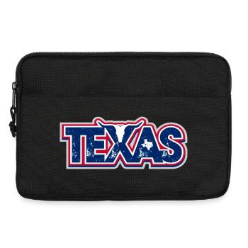 Texas Longhorn Distressed Flag - Laptop bag 13" - black - Front
