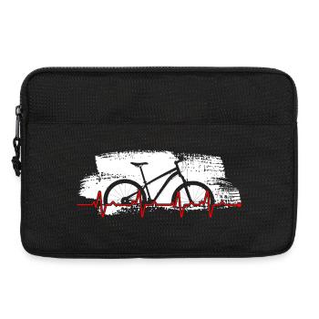 Bike Heartbeat Graphic - Laptop bag 13" - black - Front