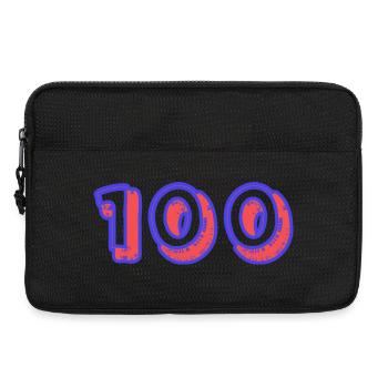 100. 100 YEARS. 100th ANNIVERSARY. 100 BIRTHDAY - Laptop bag 13" - black - Front