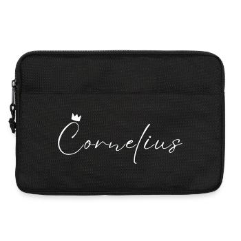 Cornelius Name König T-Shirt Geschenk Männer - Laptoptasche 13" - Schwarz - Vorne