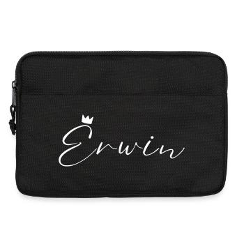 Erwin Name König T-Shirt Geschenk Männer - Laptoptasche 13" - Schwarz - Vorne
