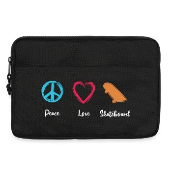 Planche à roulettes Peace Love - Sacoche pour ordinateur portable 13 pouces - noir - Devant