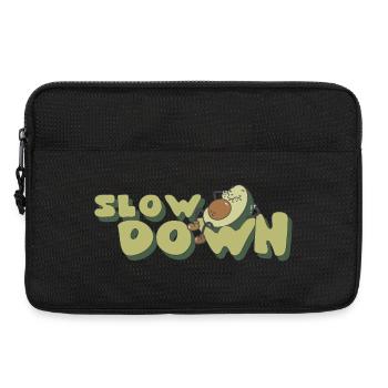 slow down relax avocado retro positive - Laptoptasche 13" - Schwarz - Vorne
