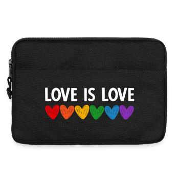 Love is love - Laptop bag 13" - black - Front