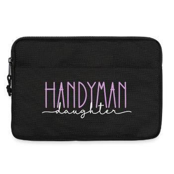 Handwerker stolze Tochter süßes Geschenk - Laptoptasche 13" - Schwarz - Vorne