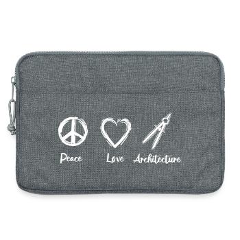I love architecture - Laptop bag 13" - heather grey - Front