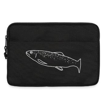 Forelle lineart - Laptoptasche 13" - Schwarz - Vorne