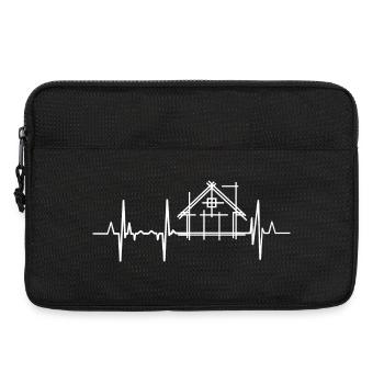 My heart beats for architecture - Laptop bag 13" - black - Front