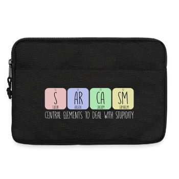 Central elements to deal with stupidity - Laptoptasche 13" - Schwarz - Vorne