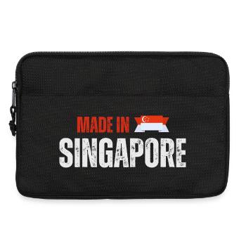 Hergestellt in Singapur, singapurischer Stolz - Laptoptasche 13" - Schwarz - Vorne