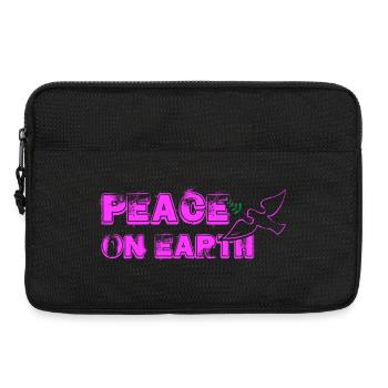 Peace on Earth with Bird pink - Laptoptasche 13" - Schwarz - Vorne