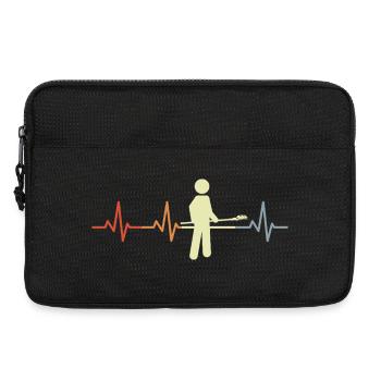 Bäcker Strichfiguren Herzklopfen - Laptoptasche 13" - Schwarz - Vorne