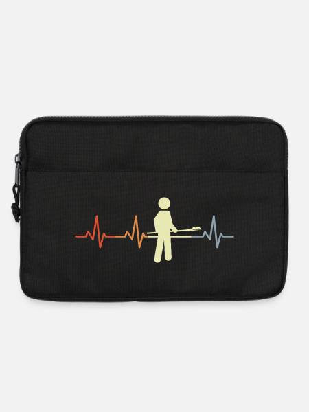 Bäcker Strichfiguren Herzklopfen - Laptoptasche 13" - Schwarz