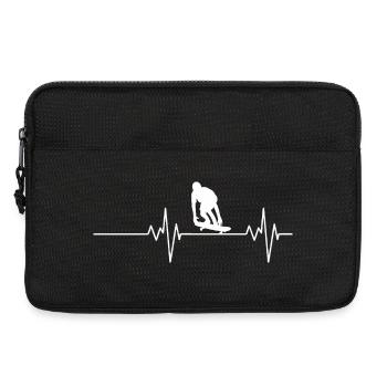 Heartbeat Skateboard Skateboarder Skate - Laptop bag 13" - black - Front