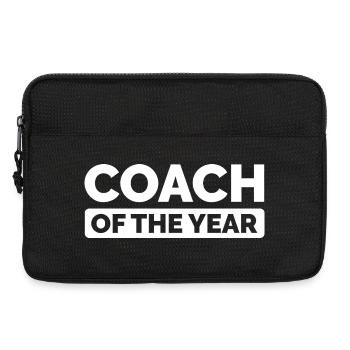coach of the year - Trainer Vereine und Teams Logo - Laptoptasche 13" - Schwarz - Vorne