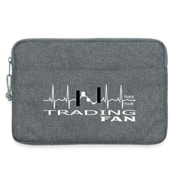 Conception de graphiques de trading Pulse - Sacoche pour ordinateur portable 13 pouces - gris chiné - Devant