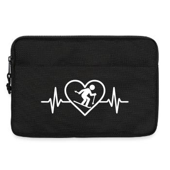 Ski Heart Skier Sport - Laptop bag 13" - black - Front