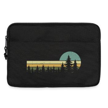 forest nature trees wilderness outdoor hiking - Laptop bag 13" - black - Front
