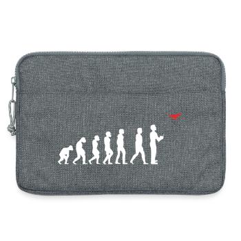Evolution of Man Drone Pilot - Laptop bag 13" - heather grey - Front