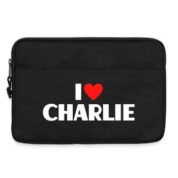 I love Charlie Red Heart Romantic Name Fan - Laptop bag 13" - black - Front