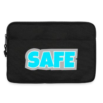 Safe - unambiguous, clear and pure statement. - Laptop bag 13" - black - Front