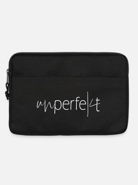 Unperfekt - Selbstironie Spruch Perfektion - Laptoptasche 13" - Schwarz