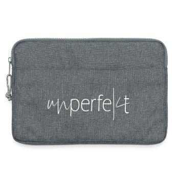 Unperfekt - Selbstironie Spruch Perfektion - Laptoptasche 13" - Grau meliert - Vorne
