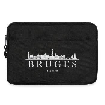 Brügge-Skyline, Brügge, Belgien - Laptoptasche 13" - Schwarz - Vorne