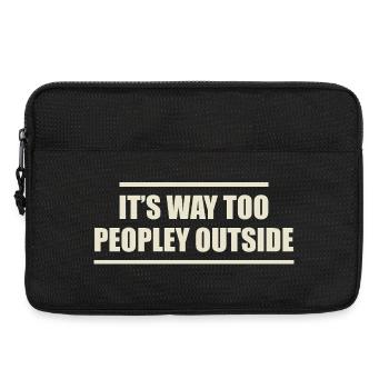 Draußen ist es viel zu menschenleer - Laptoptasche 13" - Schwarz - Vorne