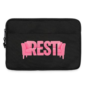 Rest Typography Sofa Pink Design - Laptop bag 13" - black - Front