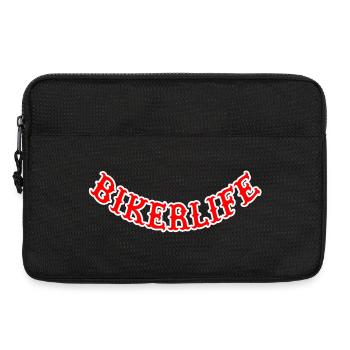 Bikerlife_red_ - Laptop bag 13" - black - Front