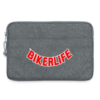 bikerlife_logo - Sacoche pour ordinateur portable 13 pouces - gris chiné - Devant