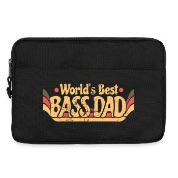 World's Best Bass Dad Retro - Sacoche pour ordinateur portable 13 pouces - noir - Devant