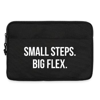 SMALL STEPS.BIG FLEX. | Greyline Official - Laptoptasche 13" - Schwarz - Vorne