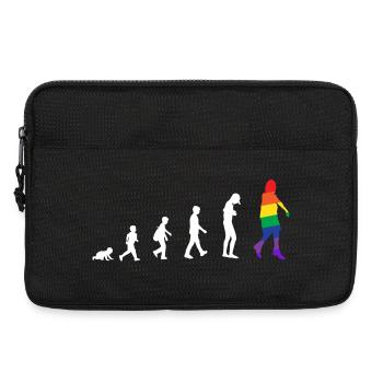 Evolution from baby to transgender / gay - Laptop bag 13" - black - Front