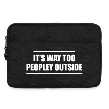 There are far too many people outside! - Laptop bag 13" - black - Front