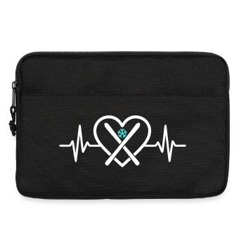 Skiing Heart Mountain Sport Snow Passion - Laptop bag 13" - black - Front