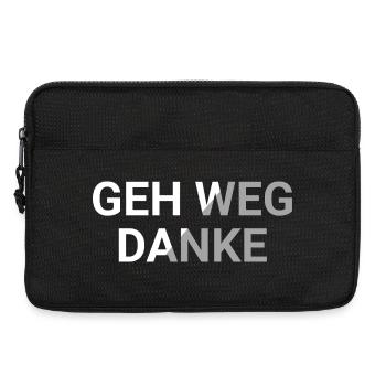 Geh weg danke - Laptoptasche 13" - Schwarz - Vorne