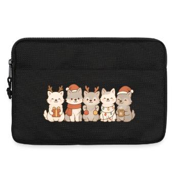 Arctic Wolves Enfants Garçons Filles Soucis de Noël - Sacoche pour ordinateur portable 13 pouces - noir - Devant