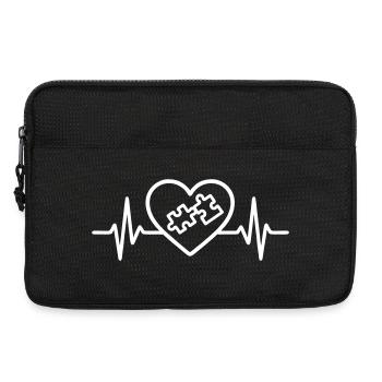 Heart Puzzle – Passion Play & Relaxation - Laptop bag 13" - black - Front