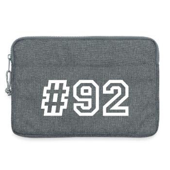 1992 Hashtag 92 - Laptop bag 13" - heather grey - Front
