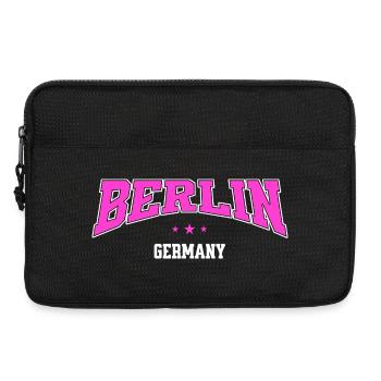 Berlin College Style Germany Lettering Pink - Laptop bag 13" - black - Front