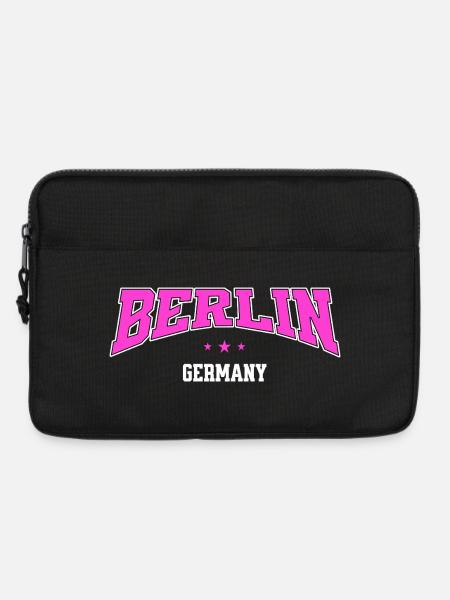 Berlin College Style Germany Schriftzug Pink - Laptoptasche 13" - Schwarz